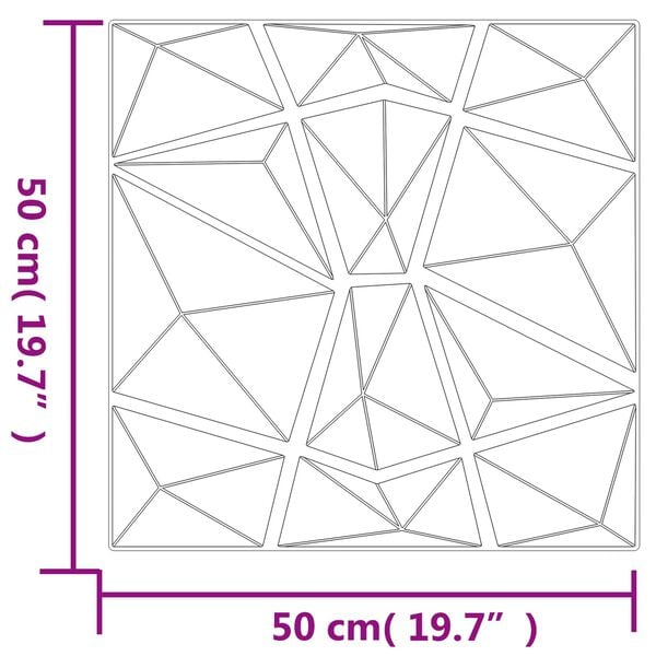 vidaXL Panneaux muraux 48 pcs Gris B&eacute;ton 50 x 50 cm Mousse XPS