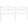 vidaXL T&ecirc;te de lit de remplacement m&eacute;tal blanc 200 cm