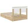 vidaXL Lit de Rangement Ch&ecirc;ne Sonoma 135 x 190 cm Bois d'ing&eacute;nierie