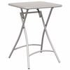 vidaXL Table bistrot Beige 55 x 55 x 72,5 cm Acier rev&ecirc;tu de poudre
