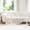 vidaXL Couverture en Fourrure de Lapin Synthétique Blanc 240 x 270 cm