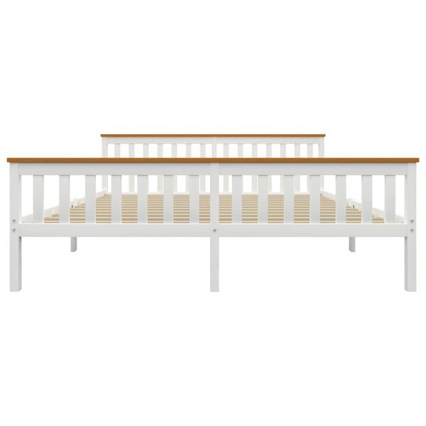 vidaXL Cadre de lit sans matelas blanc bois massif de pin 180x200 cm