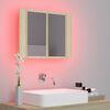 vidaXL Armoire à miroir à LED de bain Chêne sonoma 60x12x45 Acrylique