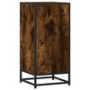 vidaXL Buffet ch&ecirc;ne fum&eacute; 35,5x35x76 cm bois d'ing&eacute;nierie et m&eacute;tal