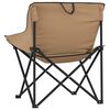 vidaXL Chaise de camping avec poche pliable lot de 2 marron