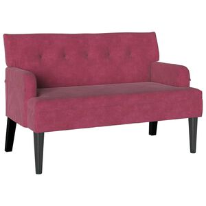 vidaXL Banc Chesterfield Bordeaux 112 x 65,5 x 75 cm Velours