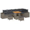 vidaXL Ensemble de canap&eacute; de jardin 9 pc 6-Nombre de places Gris