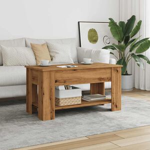 vidaXL Table basse ch&ecirc;ne artisanal 101x49x52 cm bois d'ing&eacute;nierie