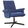 vidaXL Chaise pivotante Bleu police Velours