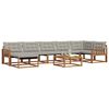 vidaXL Ensemble de canap&eacute;s d'ext&eacute;rieur 8 pcs Gris Naturel et Clair