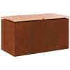 vidaXL Banc de jardin 2 -Seater 80 x 40 x 43 cm Rouill&eacute; Rectangulaire