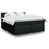 vidaXL Sommier &agrave; lattes de lit avec matelas Noir 180x200 cm Tissu
