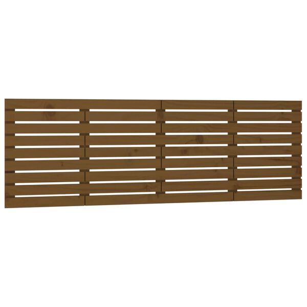 vidaXL T&ecirc;te de lit murale Marron miel 166x3x63 cm Bois massif de pin