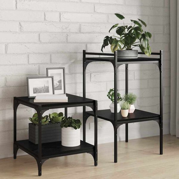 vidaXL &Eacute;tag&egrave;re &agrave; livres 4 pcs Noir 40 x 40 x 1,5 cm Bois d'ing&eacute;nierie