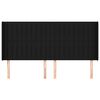 vidaXL T&ecirc;te de lit avec oreilles Noir 163x16x118/128 cm Tissu