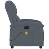 vidaXL Fauteuil inclinable de massage &eacute;lectrique gris fonc&eacute; velours