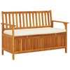 vidaXL Banc de rangement de jardin Bois d'acacia solide 120x63x84 cm