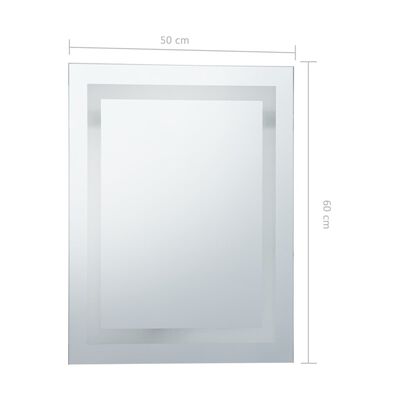 vidaXL Miroir à LED pour salle de bains et capteur tactile 50x60 cm