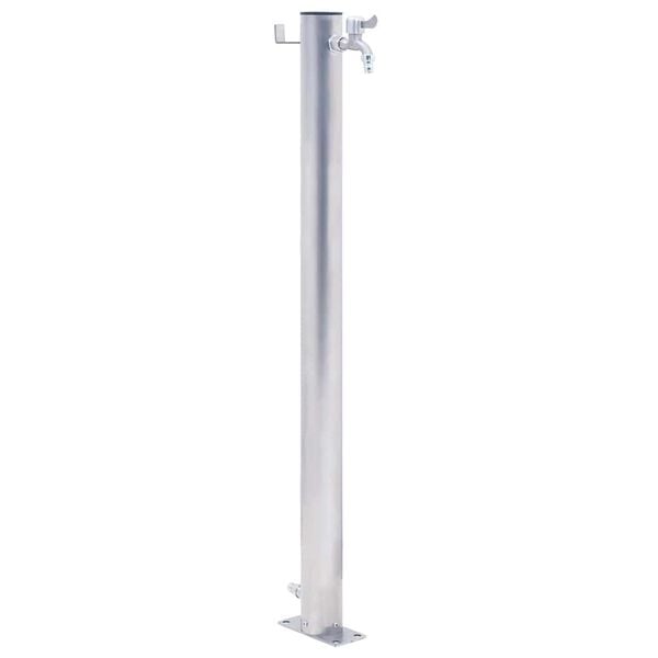 vidaXL Colonne à eau de jardin 80 cm acier inoxydable rond