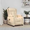 vidaXL Fauteuil de massage Crème Tissu