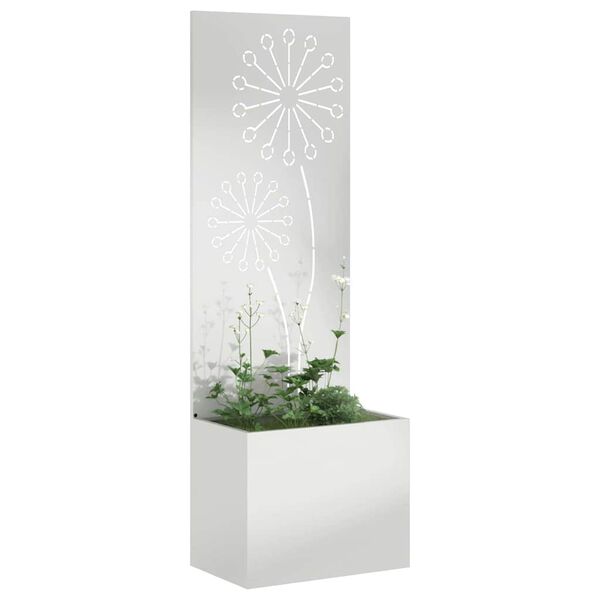 vidaXL &Eacute;cran de confidentialit&eacute; de jardin Fretwork Argent&eacute; 50 x 140 cm