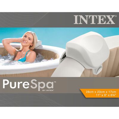 Intex Appui-tête de spa Premium PureSpa Blanc 28x23x17 cm Mousse