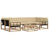 vidaXL Ensemble de canap&eacute;s d'ext&eacute;rieur 7 pc Blanc et Beige