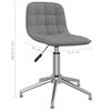 vidaXL Chaise pivotante de bureau Gris clair Tissu