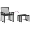 vidaXL Ensemble de meubles d'ext&eacute;rieur 5 pcs Noir et Blanc