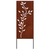 vidaXL &Eacute;cran de confidentialit&eacute; de jardin Floral Rouill&eacute; 50 x 140 cm