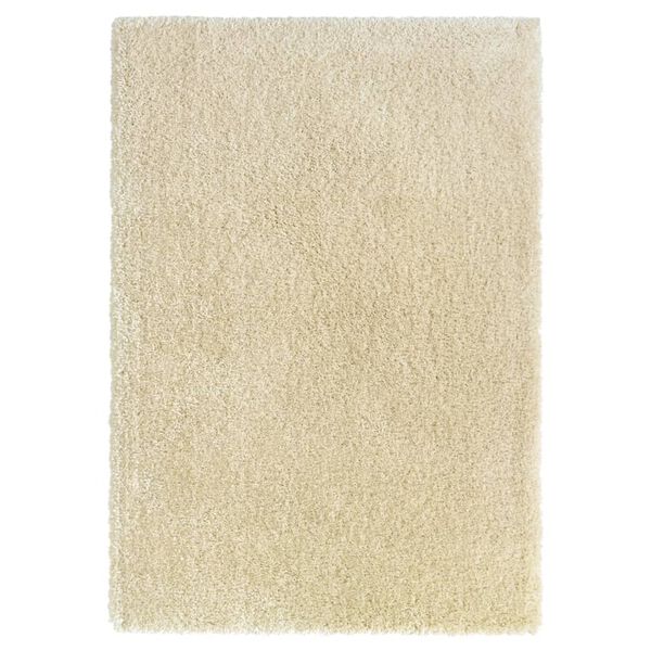 vidaXL Tapis shaggy &agrave; poils hauts Beige 140x200 cm 50 mm