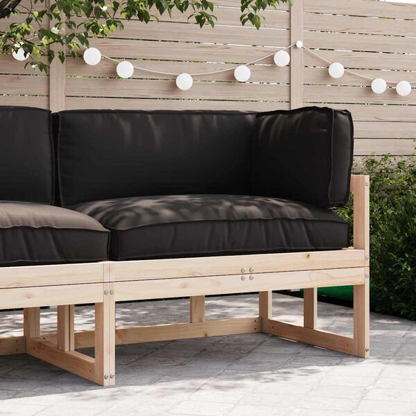 vidaXL Set de coussins de palette 3 pcs Noir Tissu Oxford