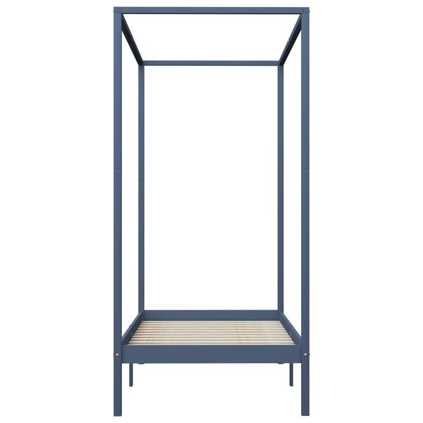 vidaXL Cadre de lit à baldaquin sans matelas bois massif 100x200 cm