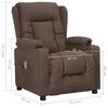 vidaXL Fauteuil de massage Taupe Tissu