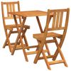 vidaXL Ensemble bistrot 3 pc Huile Naturelle Bois d'Acacia Massif