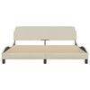 vidaXL Cadre de lit Dover cr&egrave;me 160x200 cm tissu