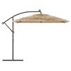 vidaXL Parasol de jardin avec mât en acier marron 269x269x235 cm