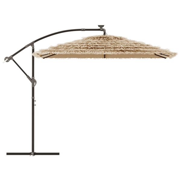 vidaXL Parasol de jardin avec mât en acier marron 269x269x235 cm