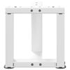 vidaXL Pieds de table basse en T, 2 pi&egrave;ces, blanc, 30 x 25 x (30-31) cm, acier