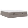 VidaXL Cadre de lit ottoman avec matelas taupe 160x200 cm tissu
