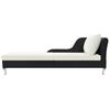 vidaXL Chaise longue avec coussin R&eacute;sine tress&eacute;e Noir