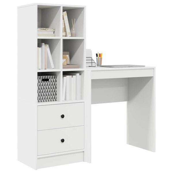 vidaXL Bureau avec tiroir 2 pcs Blanc