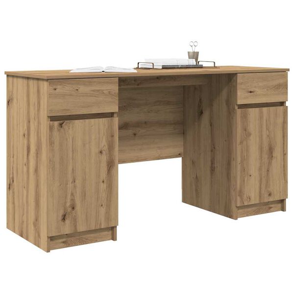 vidaXL Bureau ch&ecirc;ne artisanal 140 x 49 x 76 cm Bois d'ing&eacute;nierie