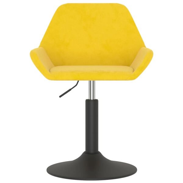 vidaXL Tabouret de bar Jaune moutarde Velours