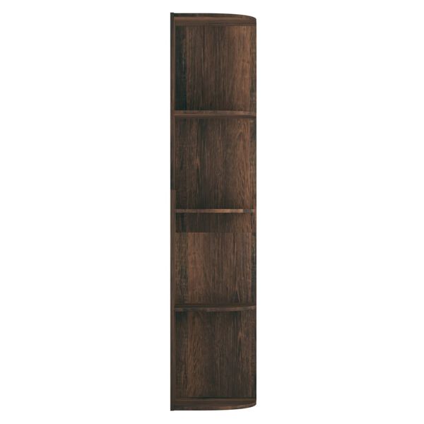 vidaXL &Eacute;tag&egrave;re d'angle sur pied Ch&ecirc;ne fum&eacute; 40x41,5x180 cm Agglom&eacute;r&eacute;