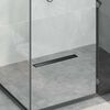 vidaXL 2 en 1 Drain de Douche Noir 60 cm Acier Inox 304