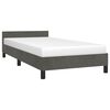 vidaXL Cadre de lit sans matelas gris fonc&eacute; 90x200 cm velours