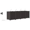 vidaXL Cache-pot de jardin 4 pcs Marron Plastique