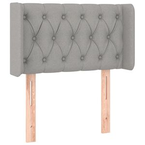 vidaXL T&ecirc;te de lit avec oreilles Gris clair 83x16x78/88 cm Tissu