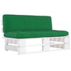 vidaXL Canap&eacute; central palette de jardin Blanc Bois de pin impr&eacute;gn&eacute;